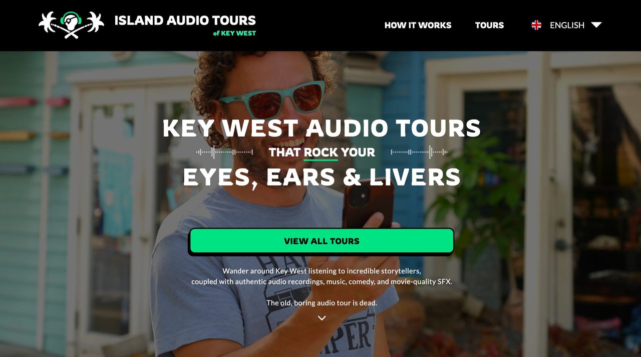 Island Audio Tours website